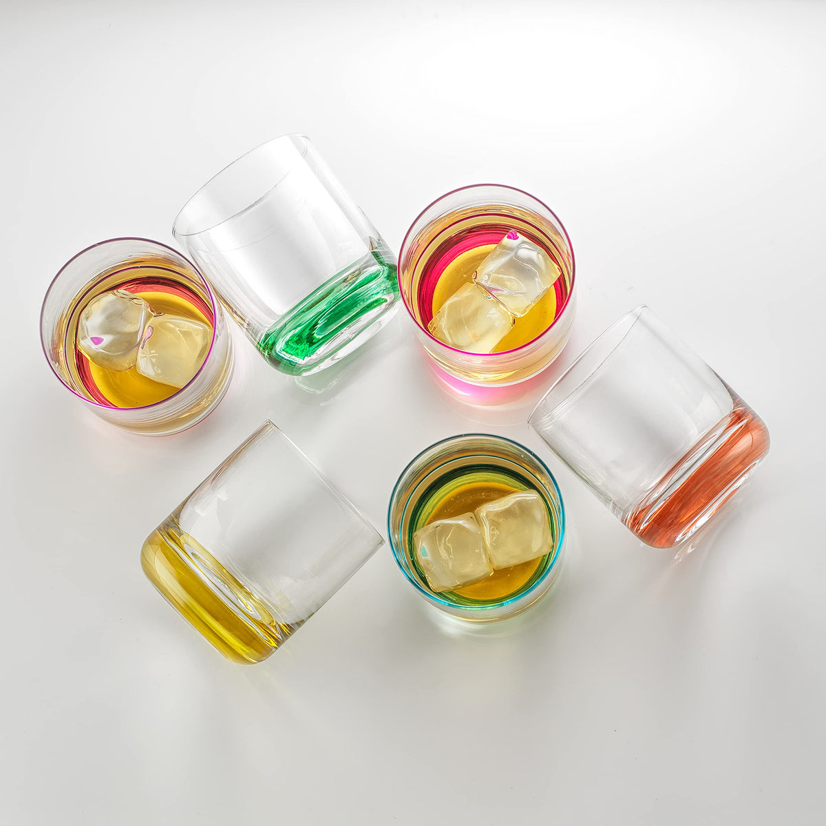 Colorful Whiskey Glasses Set of 6 K603