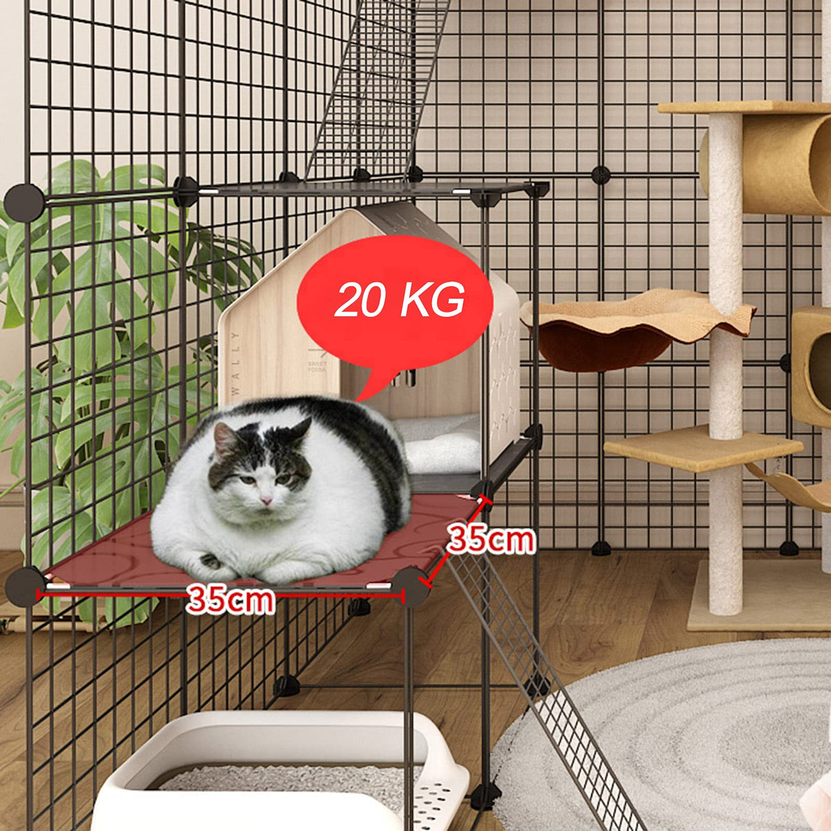 Metal Wire Small Animal Cage 147 * 75 * 110cm R202893