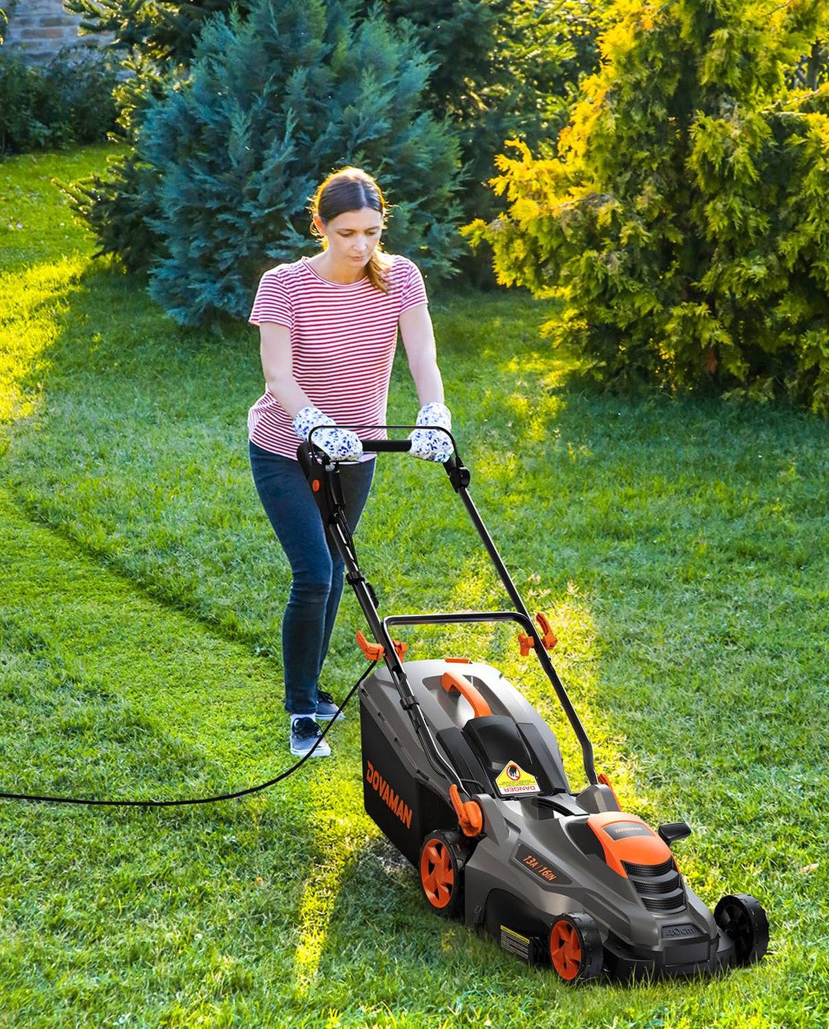 16" 13 Amp Lawn Mower with 13.2-Gallon Bag V4947