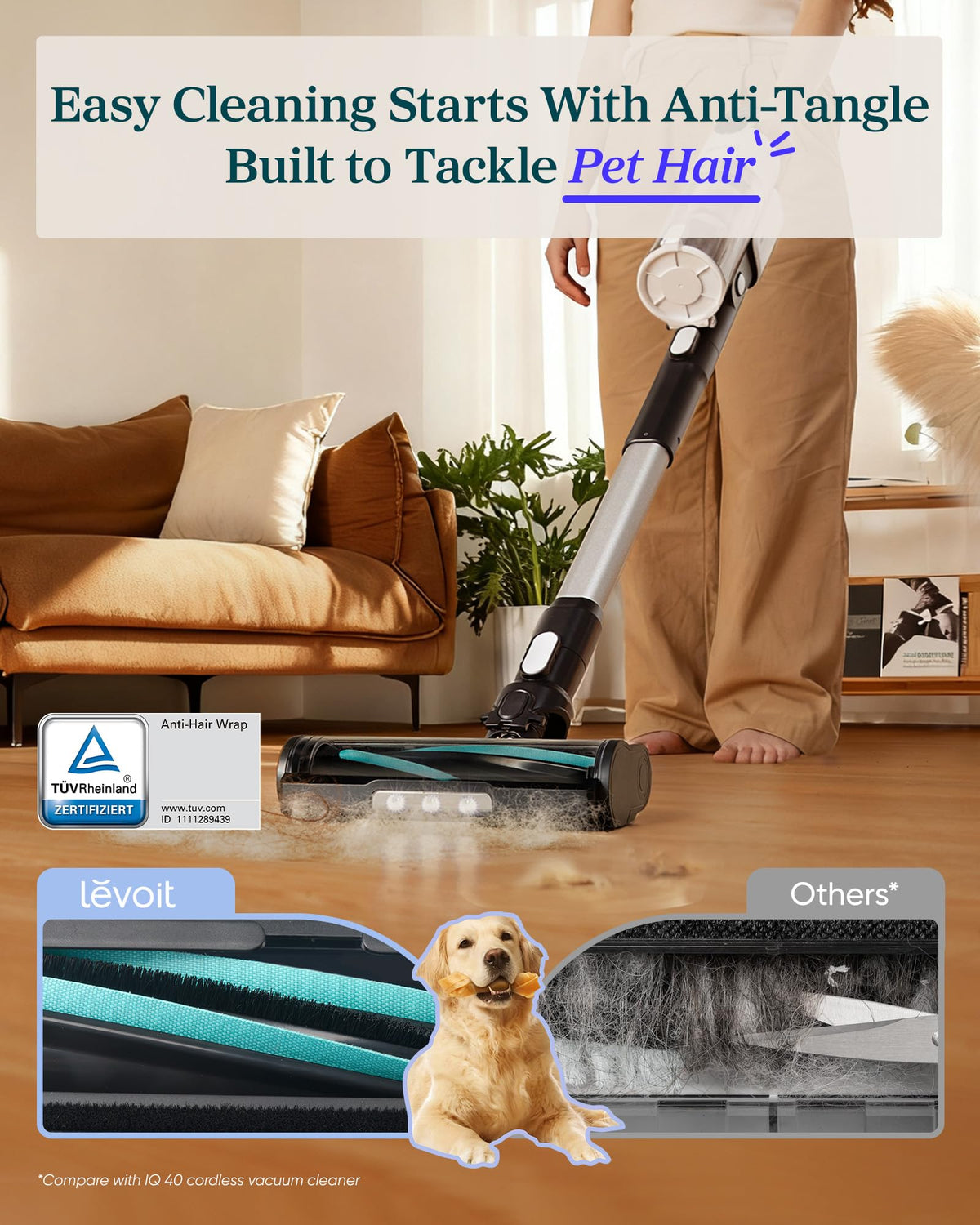 Cordless Vacuum Cleaner for Pet Hair U658