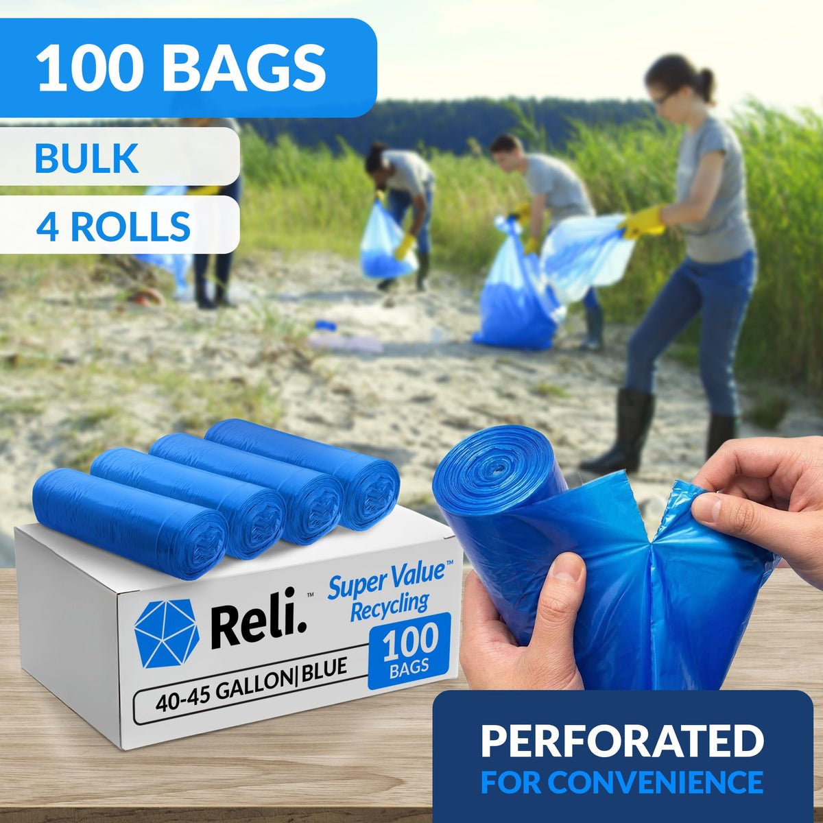 40-45 Gallon Heavy Duty Trash Bags T340