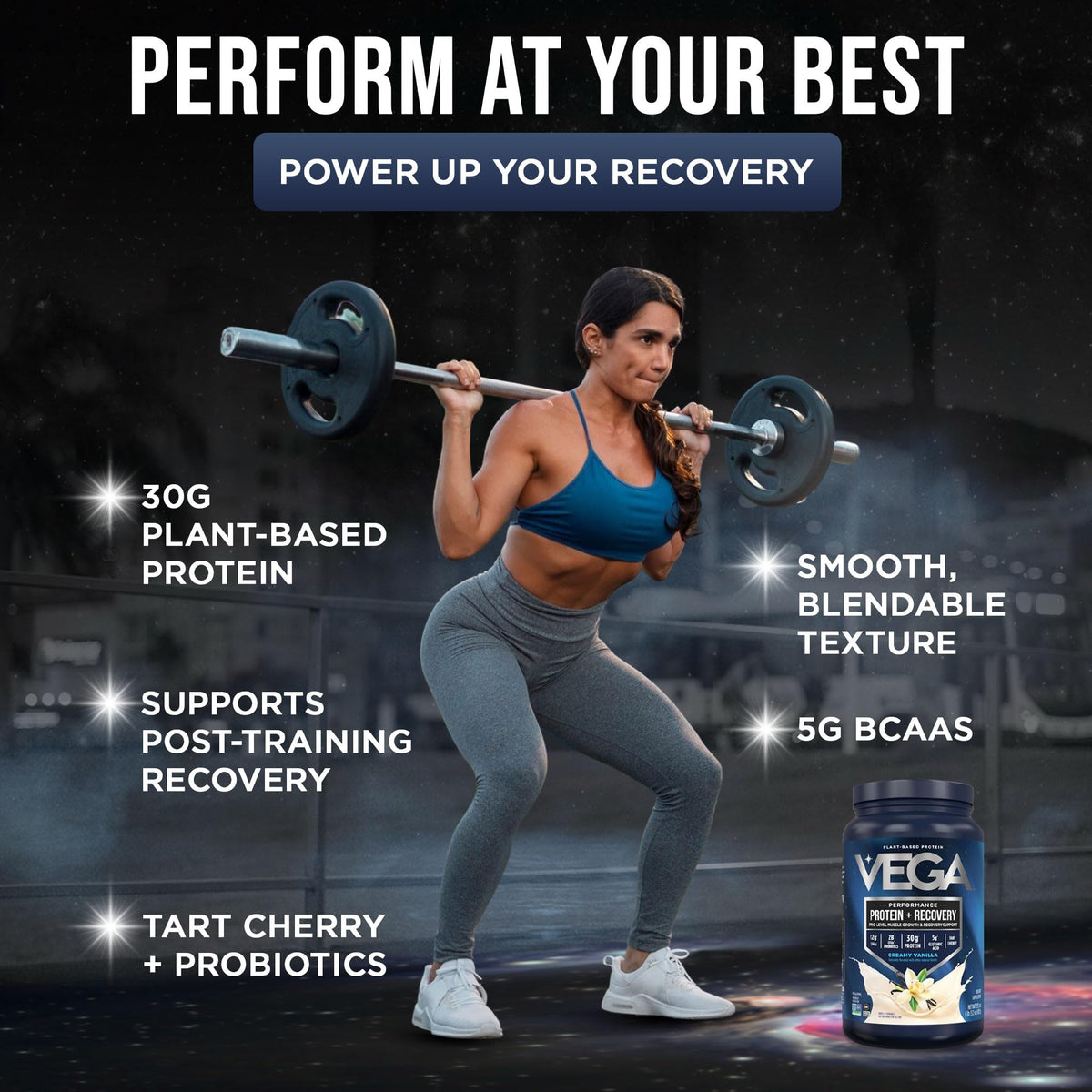 Vanilla Vegan Protein Powder 28.8 oz A533197