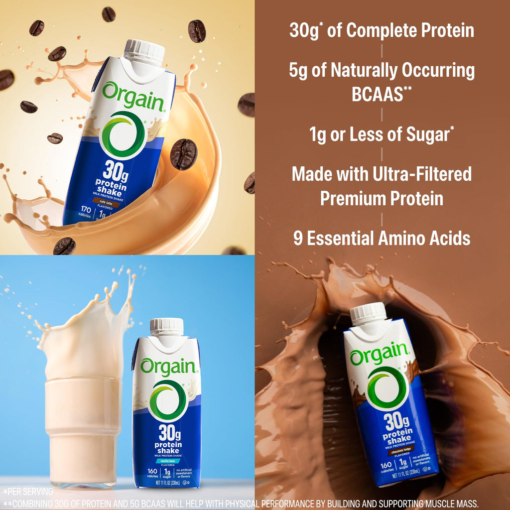 30g High Protein Dairy Shake, 5g BCAAs, 11 oz, 12pk U391734