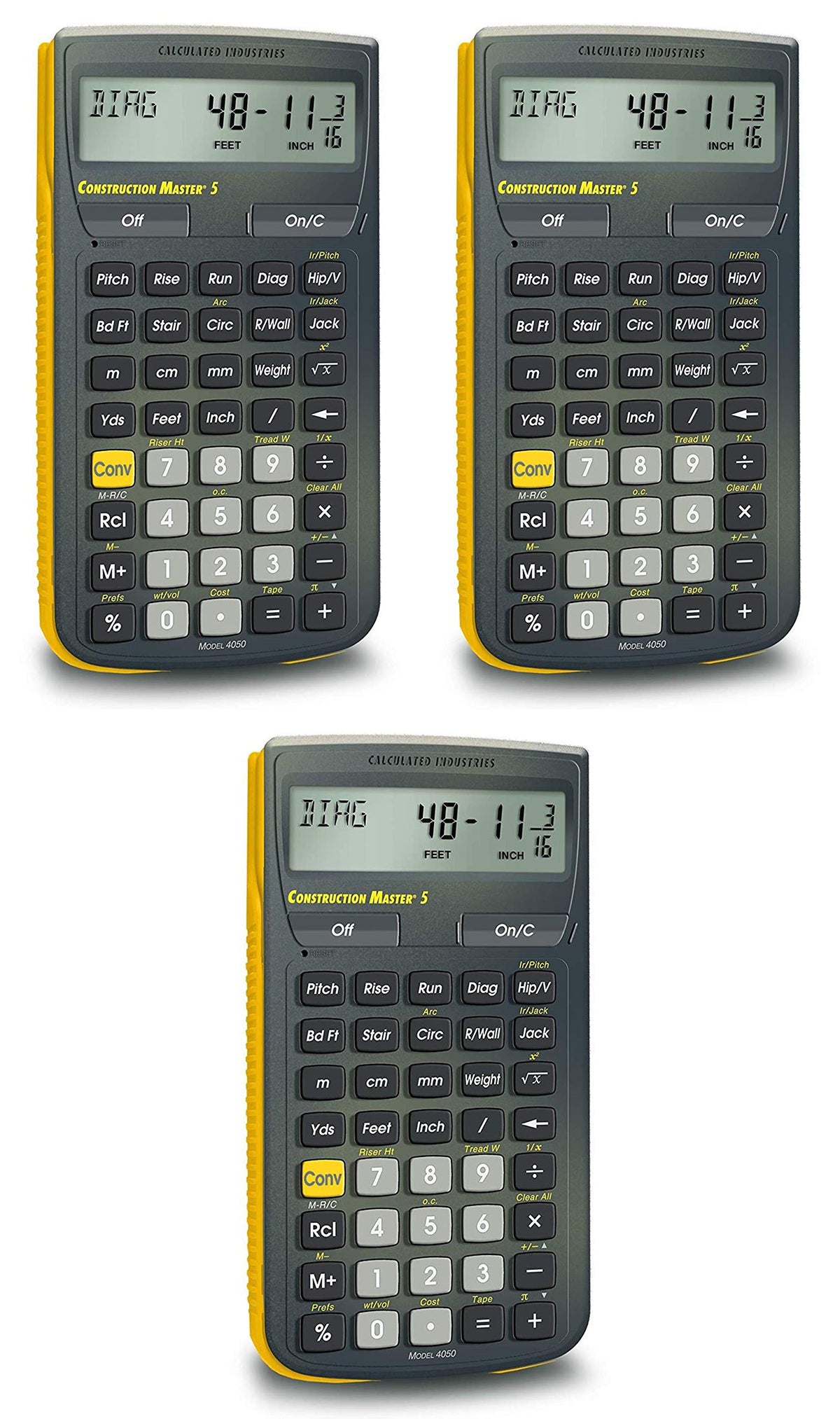 Construction Calculator Pack of 3 X9755