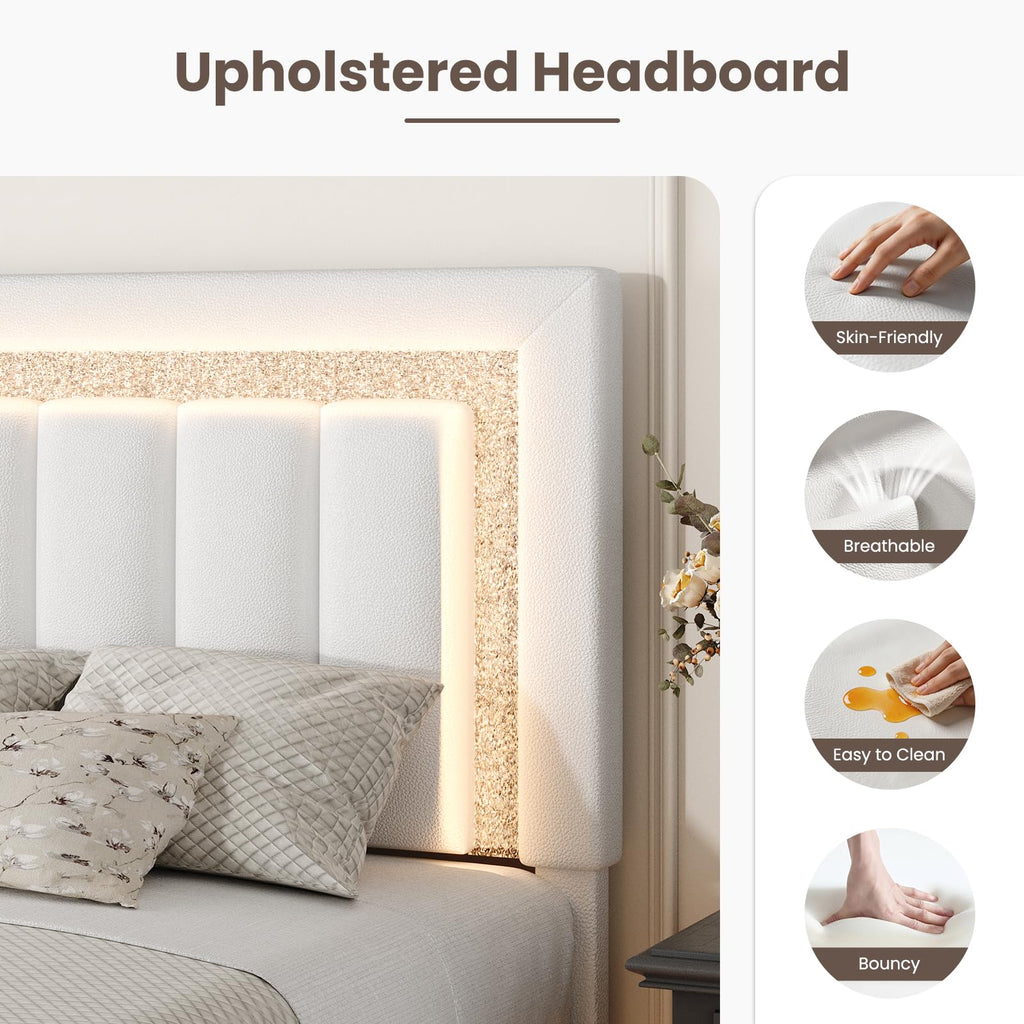 Full Floating Bed Frame with LED Lights D922