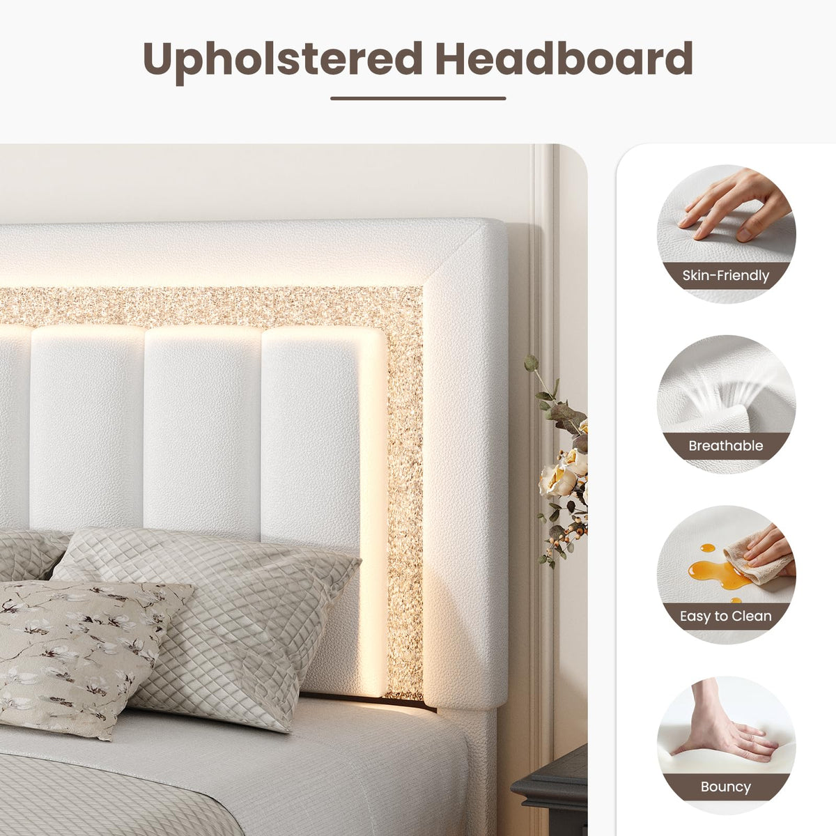 Full Floating Bed Frame with LED Lights D922