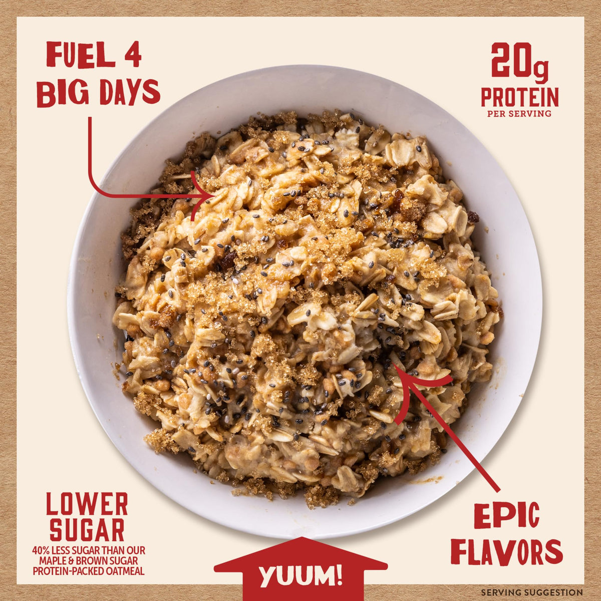 Instant Oatmeal, Maple Brown Sugar, High Protein, 6pk M22740