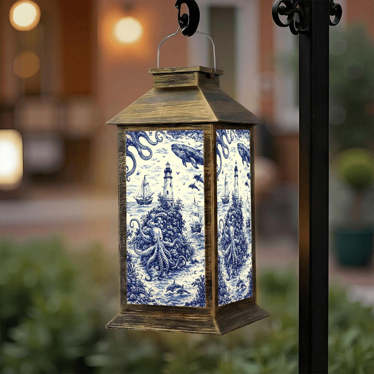 Blue Waterproof Solar Lantern O923