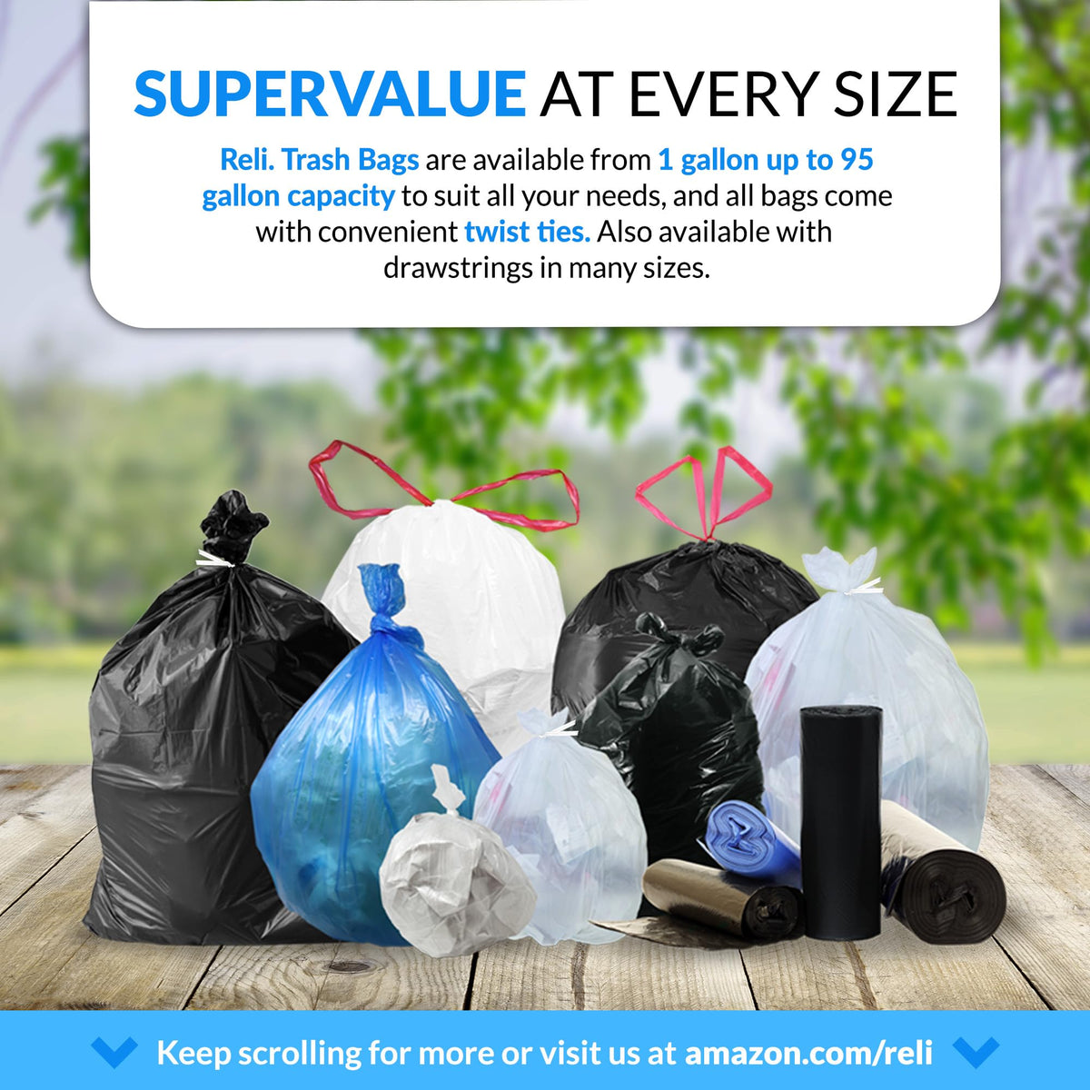 40-45 Gallon Heavy Duty Trash Bags T340