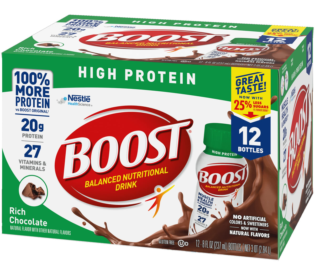 High Protein Nutritional Drink Rich Chocolate 8 FL OZ 12 CT A207