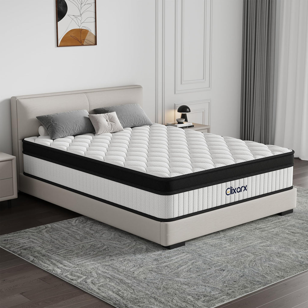 Full Size 12 Inch Hybrid Medium Firm Memory Foam Mattress I5217