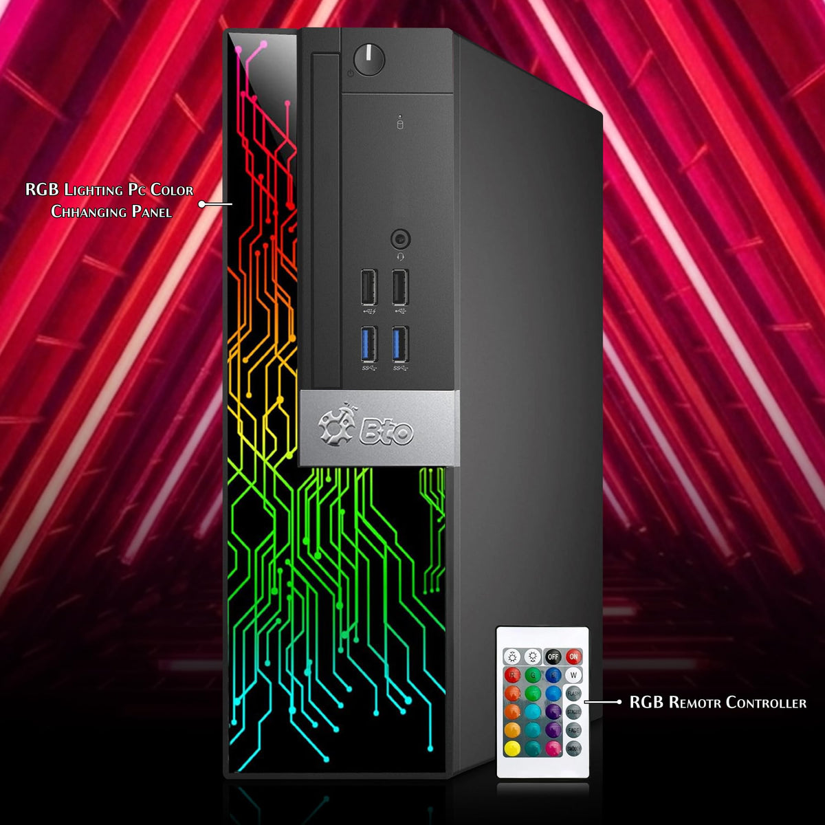 RGB Gaming Desktop PC Intel Core i5 16GB RAM 512GB SSD L955728