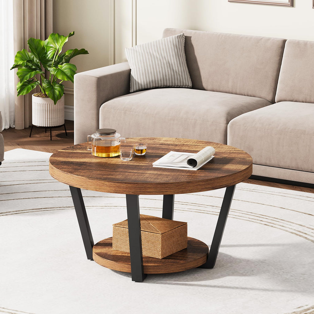 32'' Round Coffee Table with Storage J474473