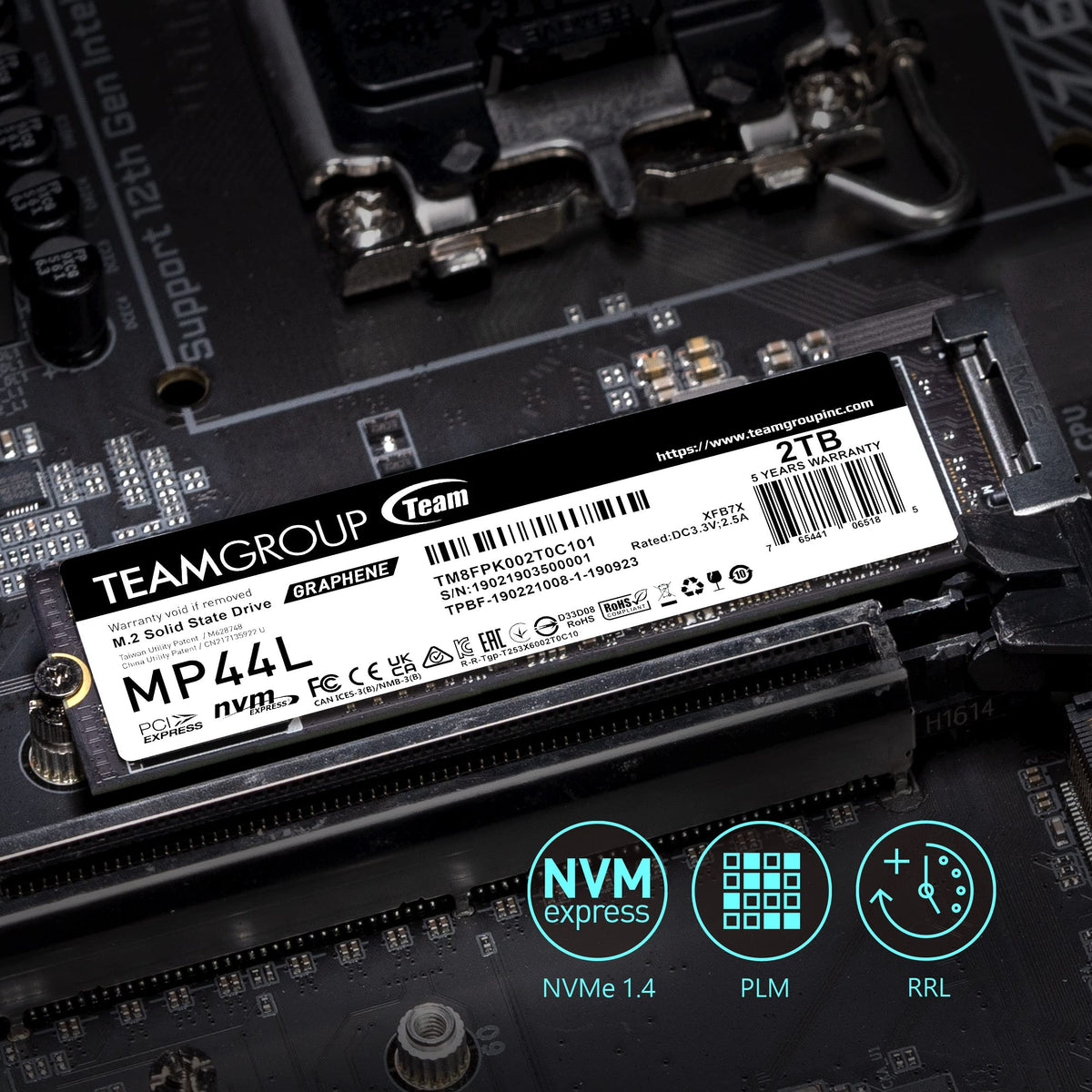 1TB NVMe PCIe Gen 4x4 M.2 2280 SSD P25423