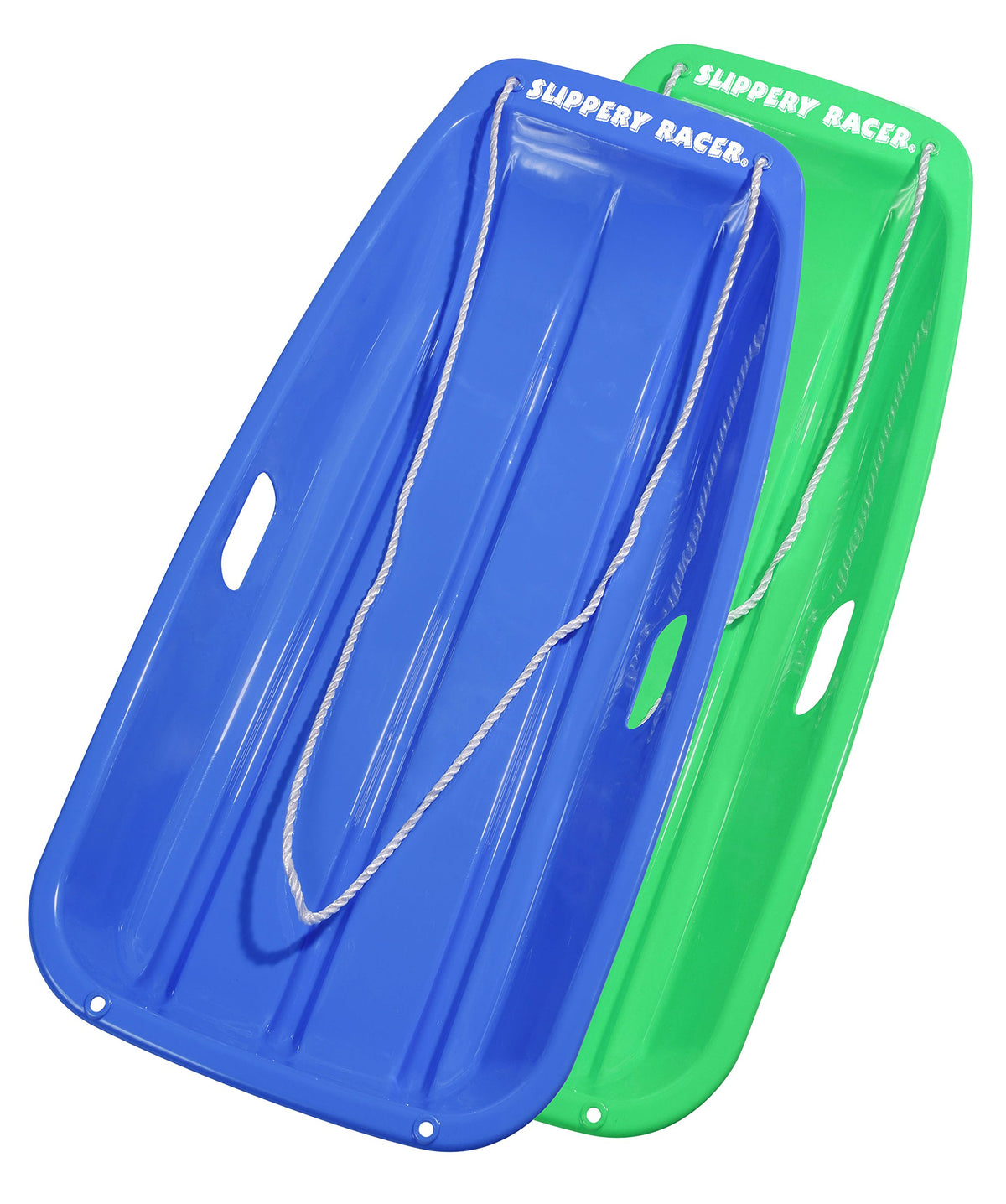 Kids Plastic Toboggan Snow Sled with Pull Rope 2 Pack I615700