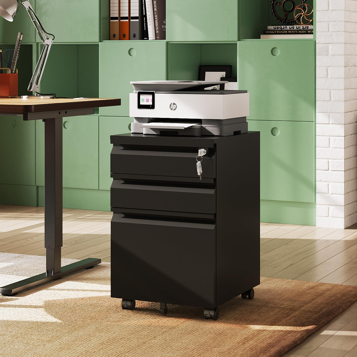 3 Drawer Mobile File Cabinet with Lock S220630