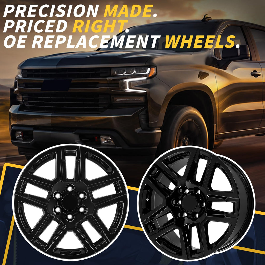 20" 20x9 Inch Gloss Black Aluminum Alloy Wheel Rim M878