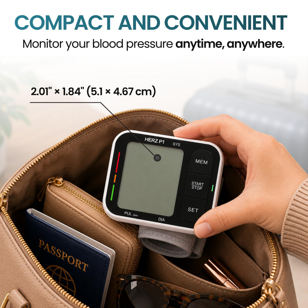 Wrist Blood Pressure Monitor with Large LCD Display and Adjustable Cuff U9357