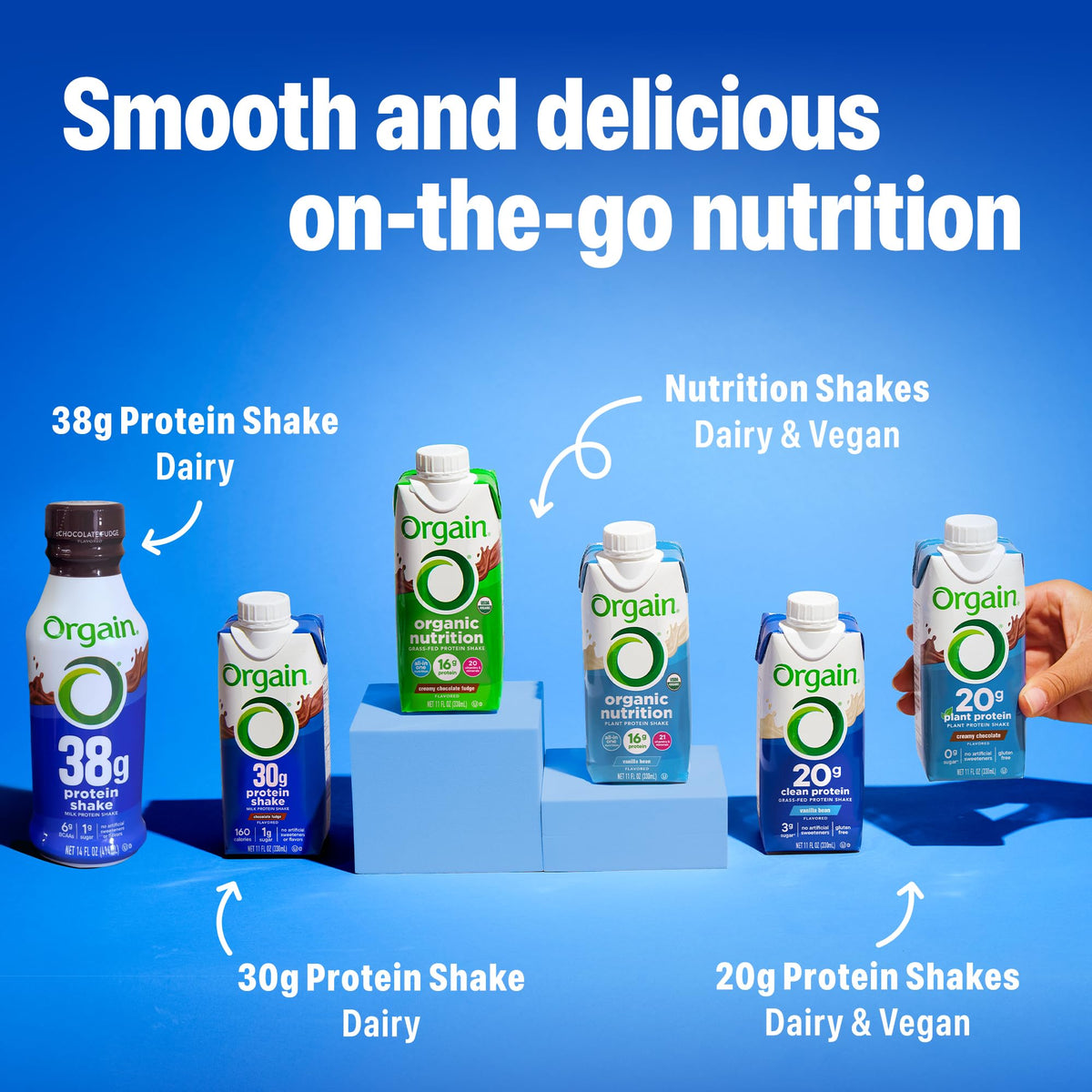 30g High Protein Dairy Shake, 5g BCAAs, 11 oz, 12pk U391734