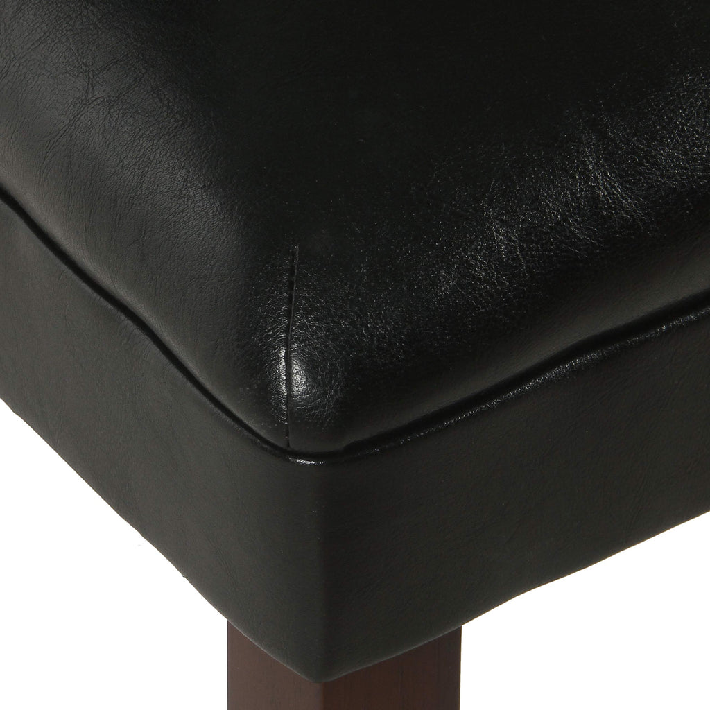 Black Faux Leather Upholstered Dining Chair Set of 2 J1749