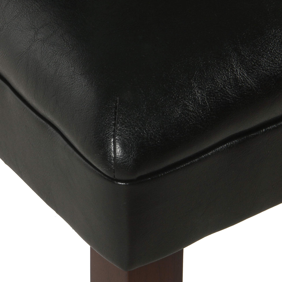 Black Faux Leather Upholstered Dining Chair Set of 2 J1749