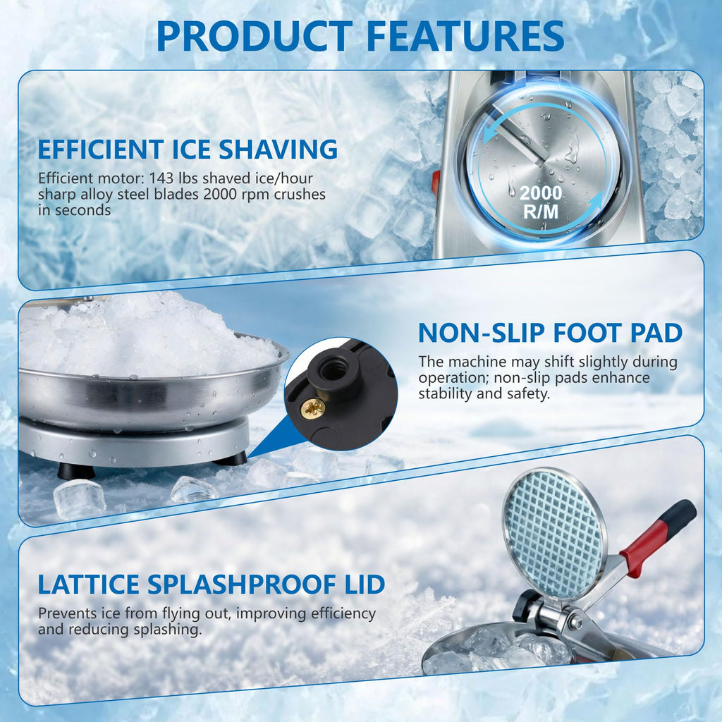 Electric Ice Crusher Shaved Ice Machine S904