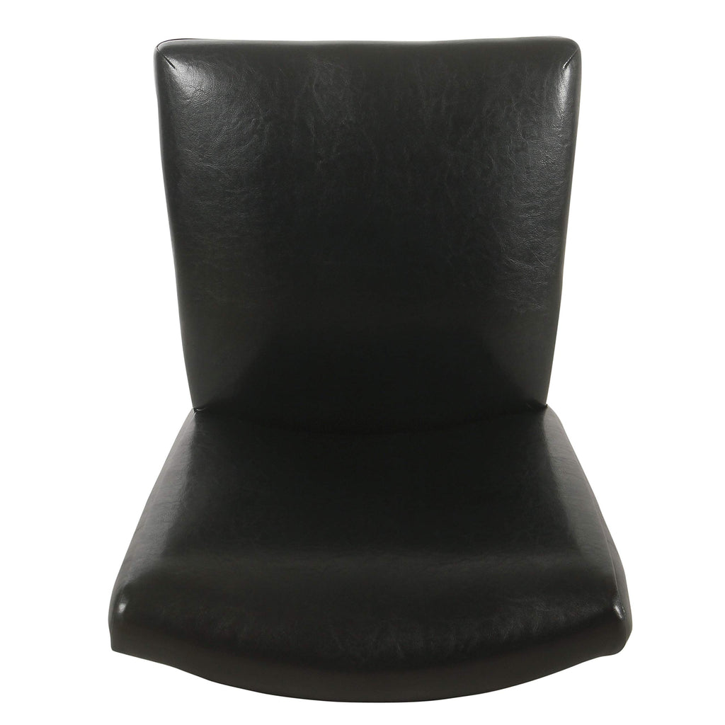 Black Faux Leather Upholstered Dining Chair Set of 2 J1749