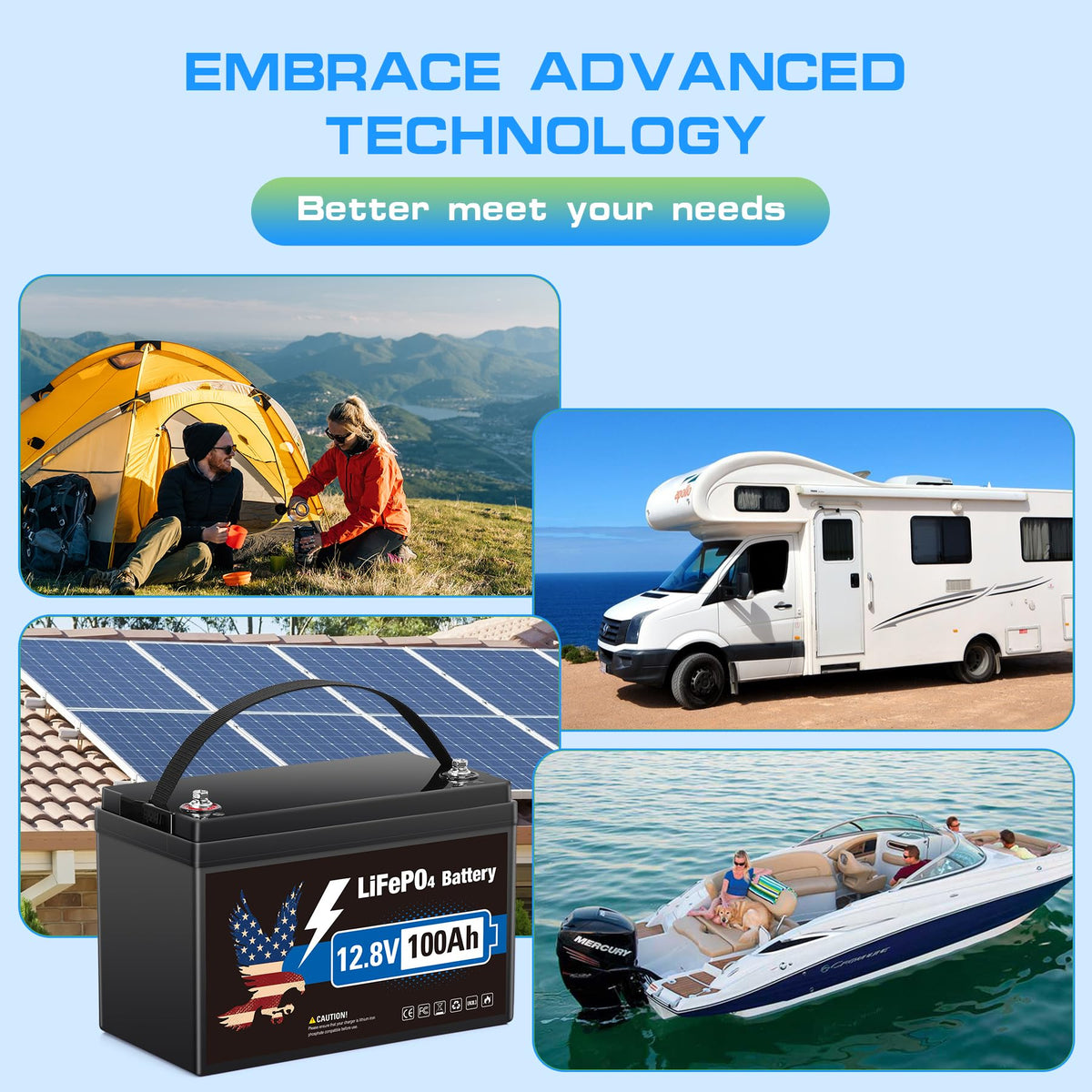 12V 100Ah LiFePO4 Lithium Battery Group 31 O487328
