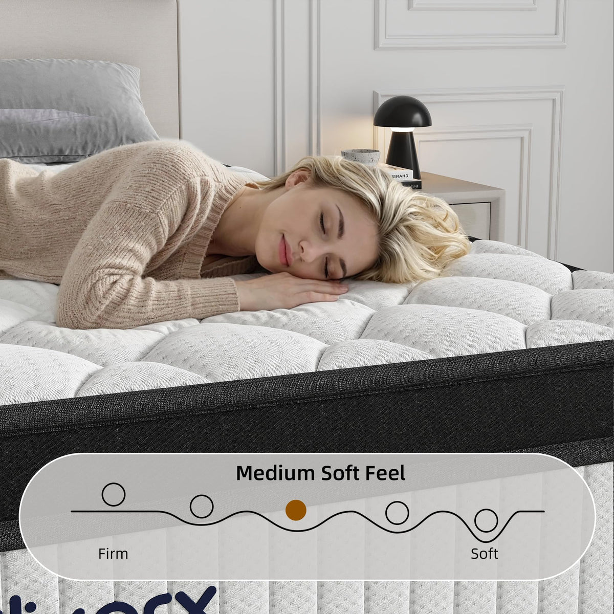 Full Size 12 Inch Hybrid Medium Firm Memory Foam Mattress I5217