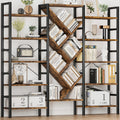 70x70 5 Tier Wooden Bookcase with 17 Open Shelf J98672