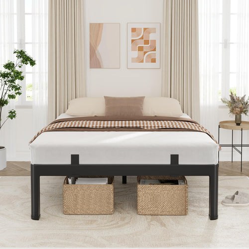 18 Inch Metal King Bed Frame with Steel Support F260849