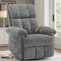 Grey Chenille Swivel Rocker Recliner Chair Z19009