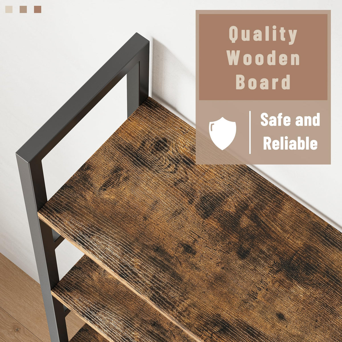 70x70 5 Tier Wooden Bookcase with 17 Open Shelf J98672